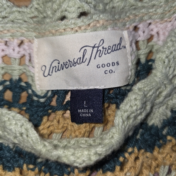 Universal Thread Striped Crochet Tank Top (TK1) - Picture 6 of 7
